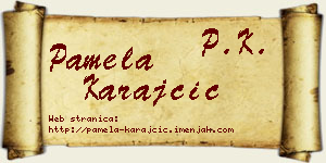 Pamela Karajčić vizit kartica